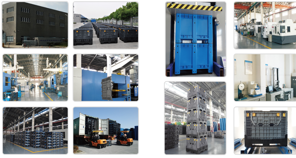 hdpe heavy duty agriculture solid industry large collapsible plastic pallet container