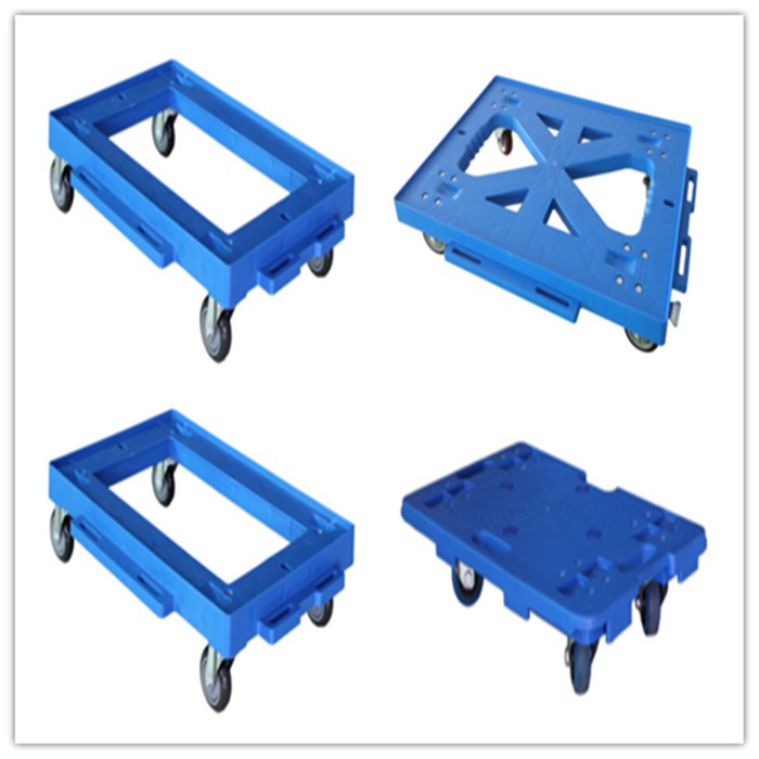 Mukautetun muovi varastointi kori liikkuvat Dolly (PK-6040)