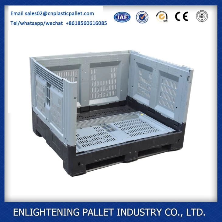 high quality food grade folding plastic pallet container for sale