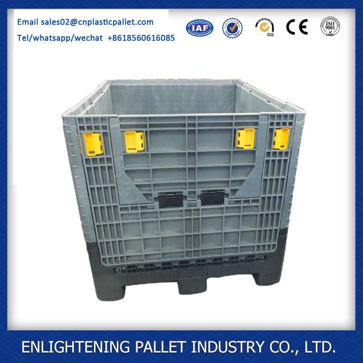 Heavy Duty Large Stackable HDPE Collapsible Plastic Pallet Box For Sale