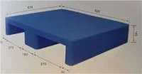 820x610x145mm Kolme juoksevaa muovilavaa